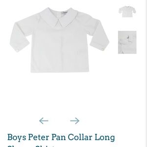 Smocking bird long sleeve Peter pan collar shirt